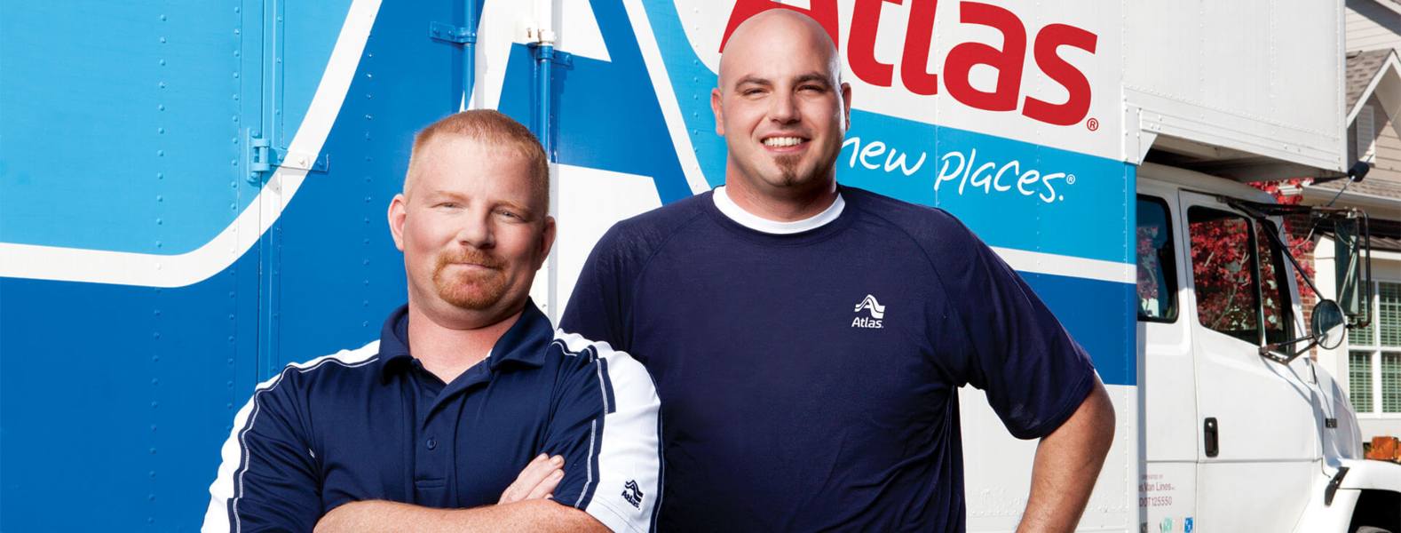 Two atlas crew near the truck in Houston, TX